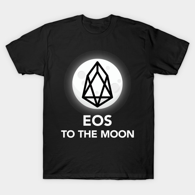 EOS Coin Cryptocurrency To The Moon T-Shirt by vladocar